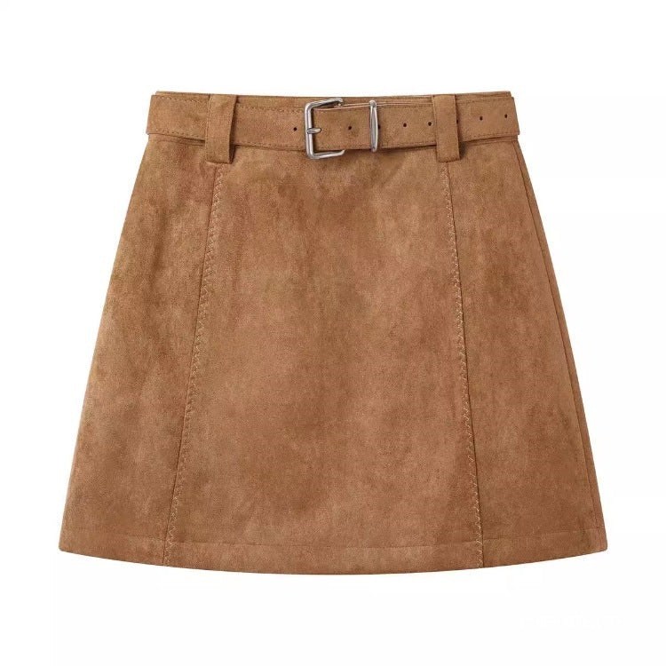 The Bella Suede Mini Skirt