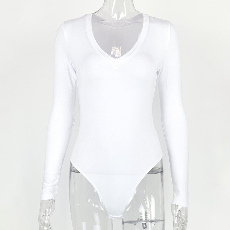 Long Sleeve V-neck Bodysuit