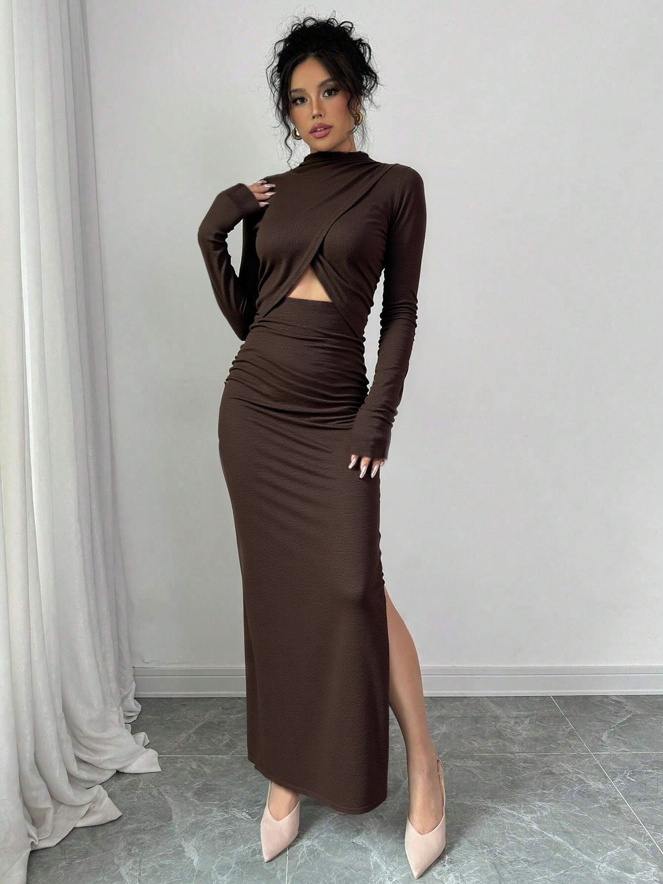 Amara Ribbed Cutout Dress