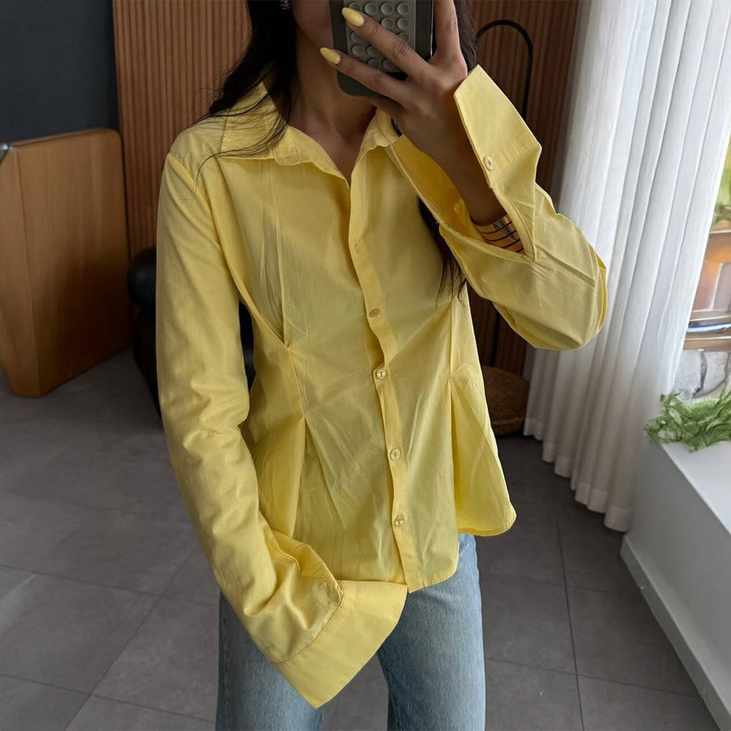 Elegant Basic Long-Sleeve Shirt