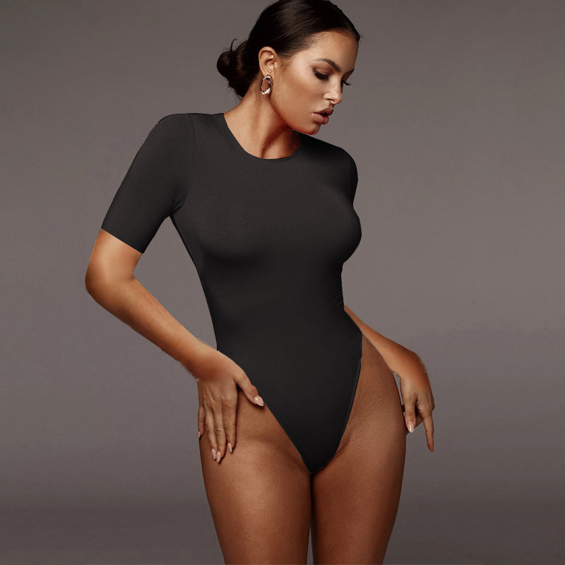 Half-Sleeve Tight Bodysuit