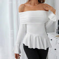 Aura Off-Shoulder Peplum Blouse