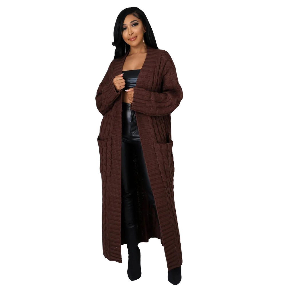 Chalet Cable Knit Maxi Duster Cardigan