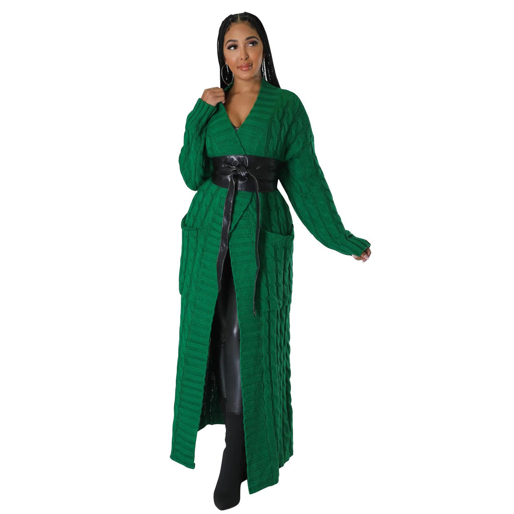 Chalet Cable Knit Maxi Duster Cardigan