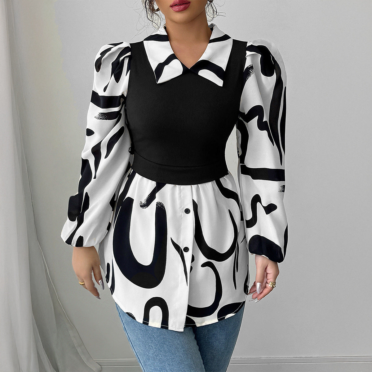 Metropolitan Abstract 2-in-1 Shirt