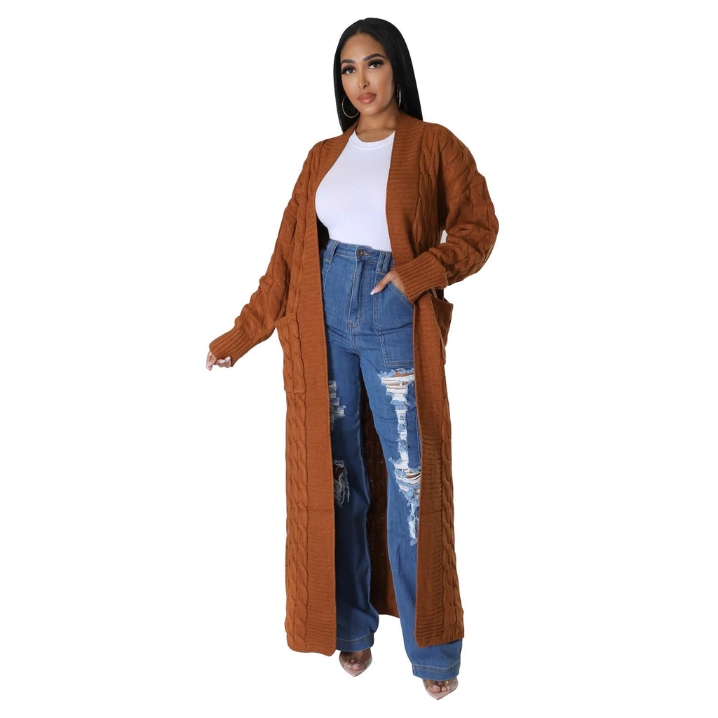 Chalet Cable Knit Maxi Duster Cardigan