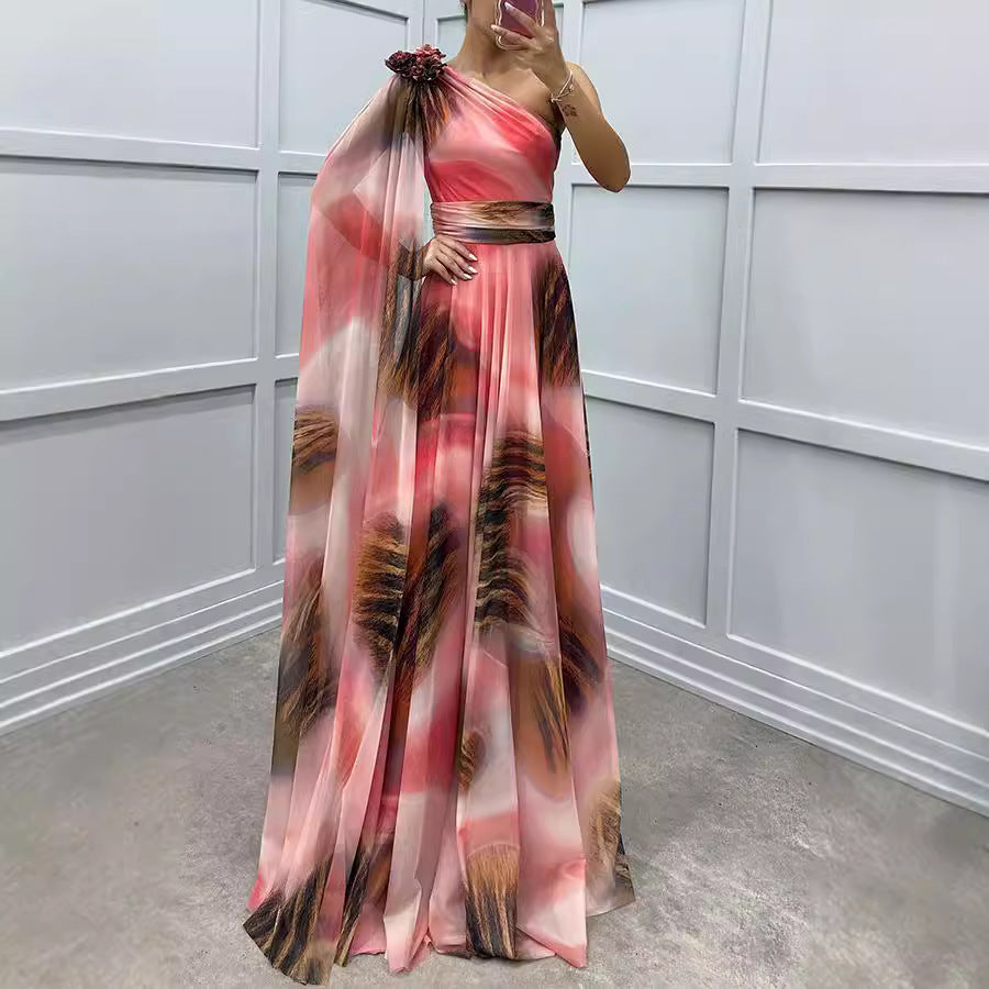 Aura One-Shoulder Maxi Dress