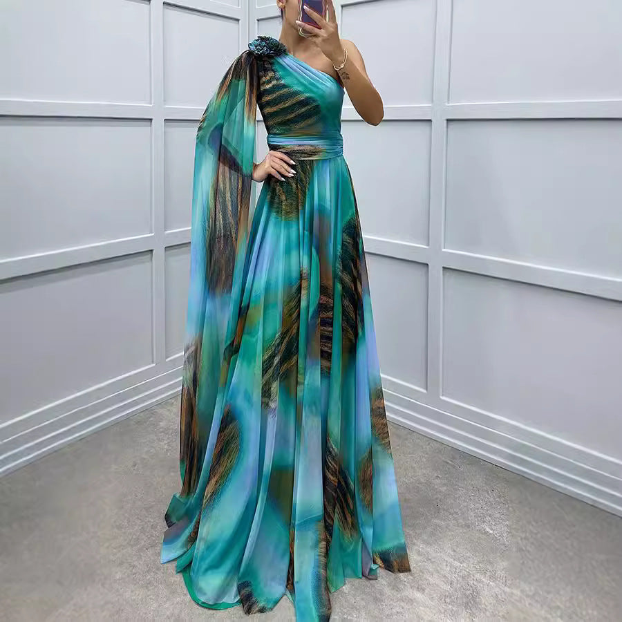 Aura One-Shoulder Maxi Dress