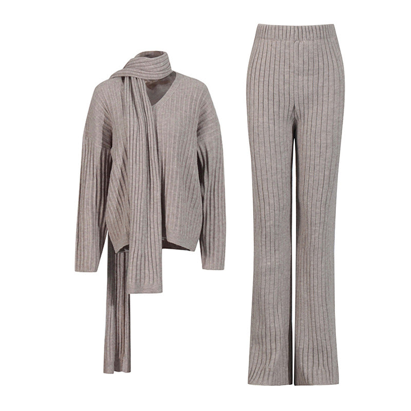 Winter Knitted Two Piece W/Scarf
