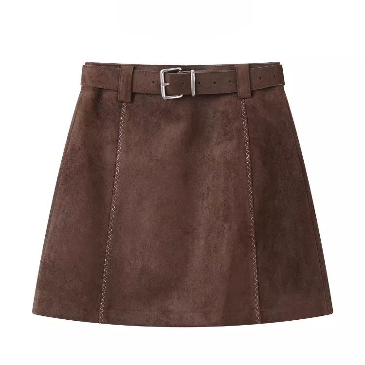 The Bella Suede Mini Skirt