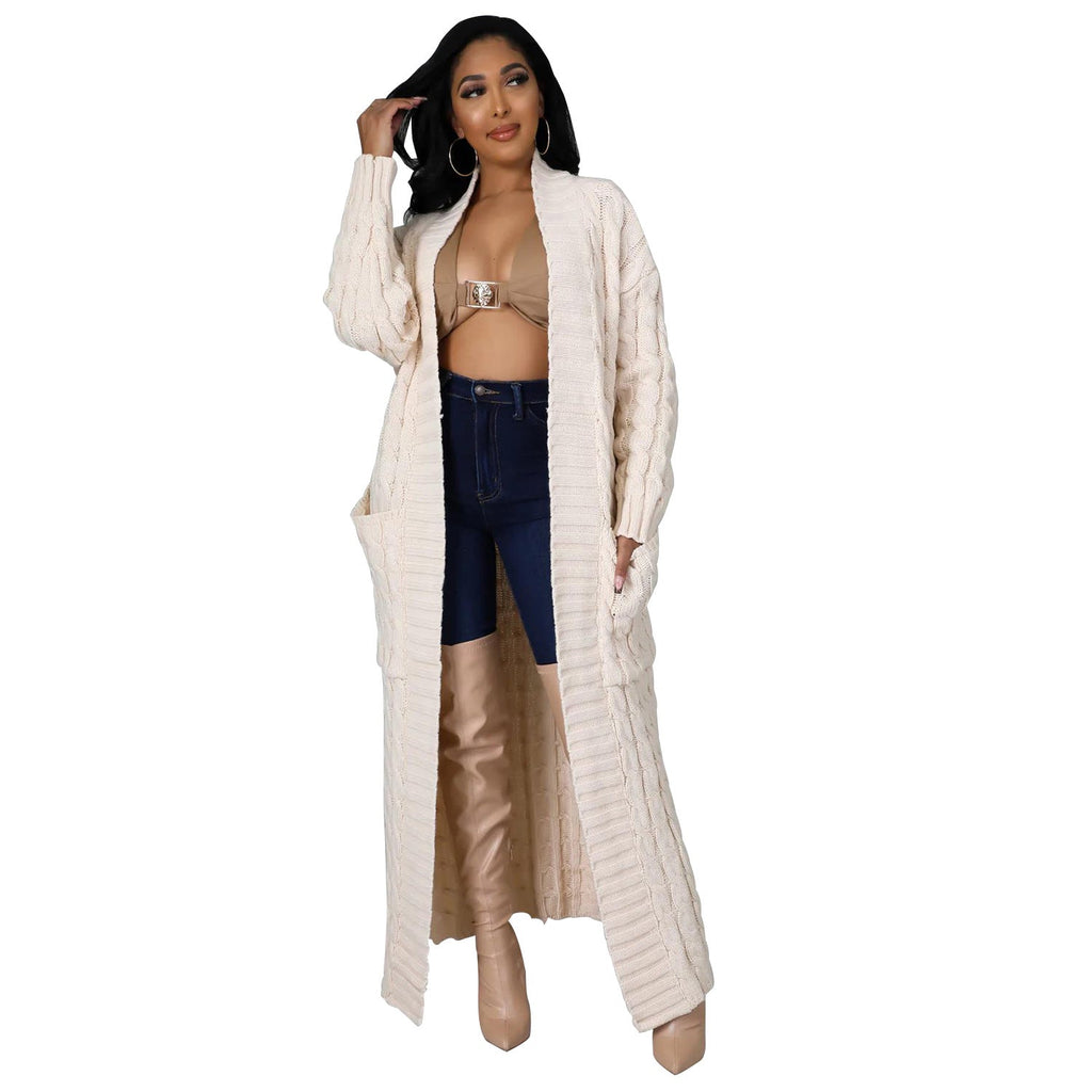 Chalet Cable Knit Maxi Duster Cardigan