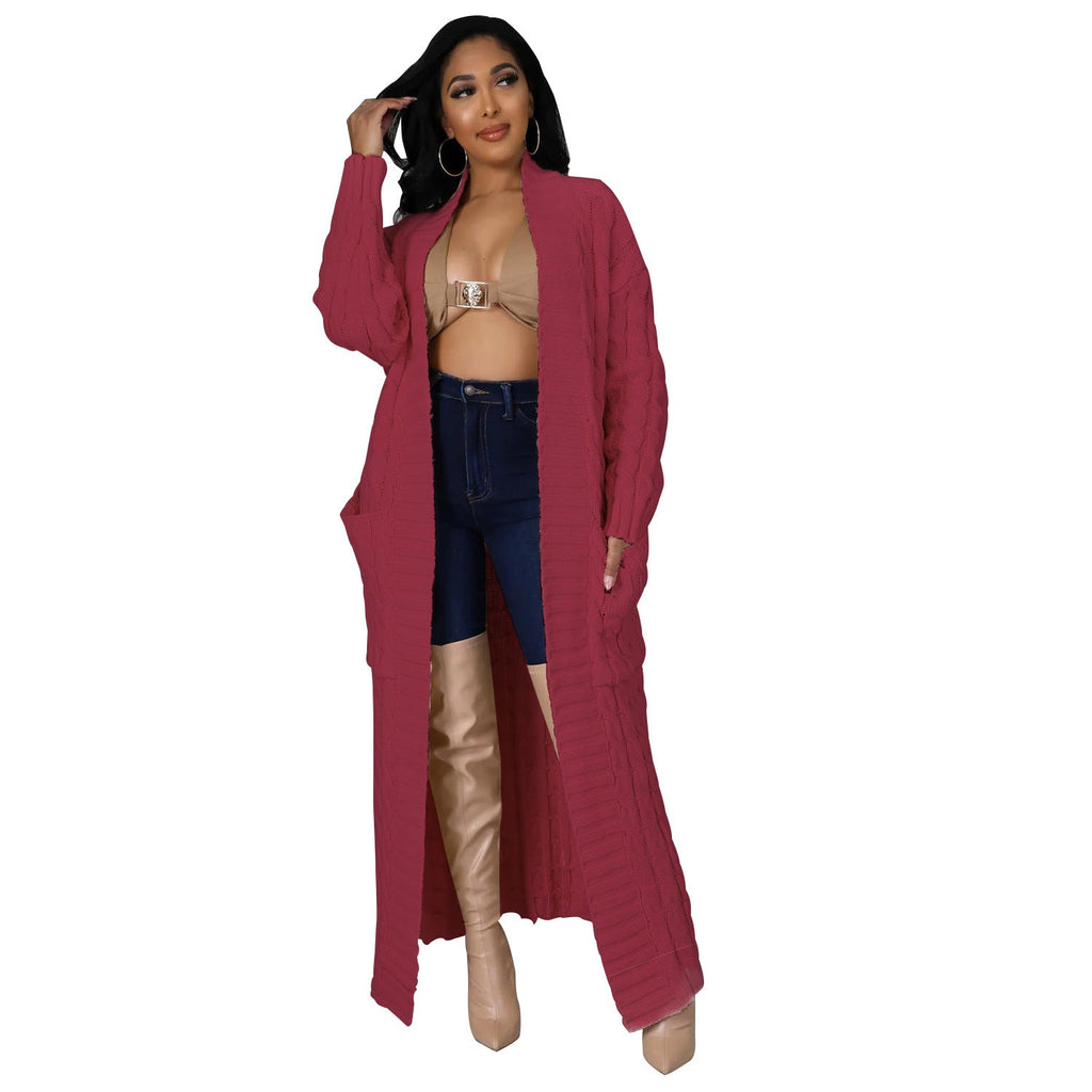 Chalet Cable Knit Maxi Duster Cardigan