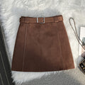 The Bella Suede Mini Skirt