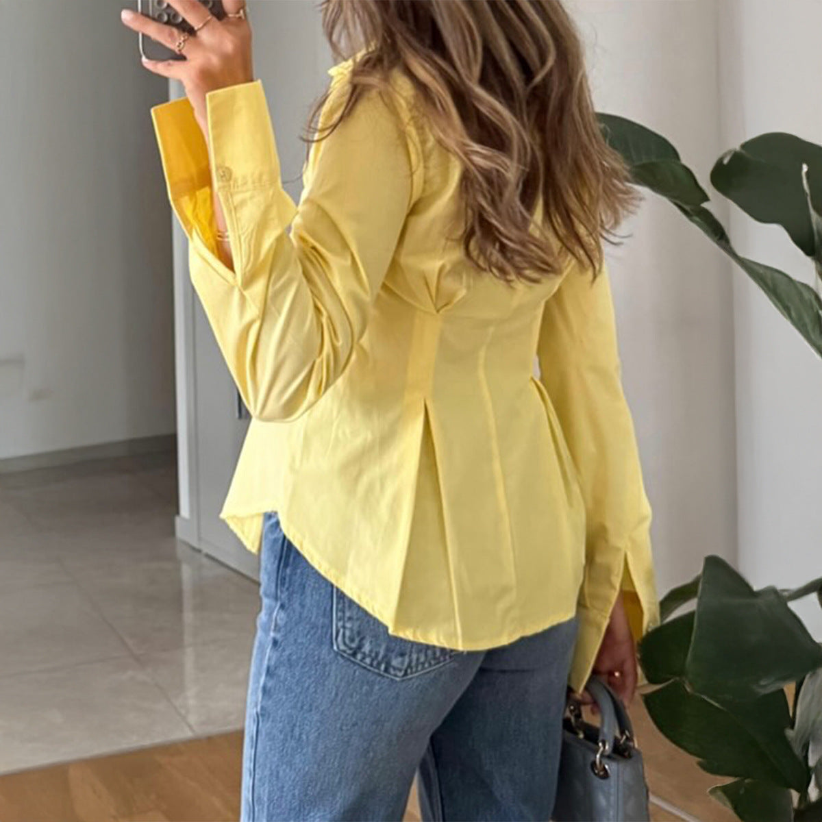 Elegant Basic Long-Sleeve Shirt