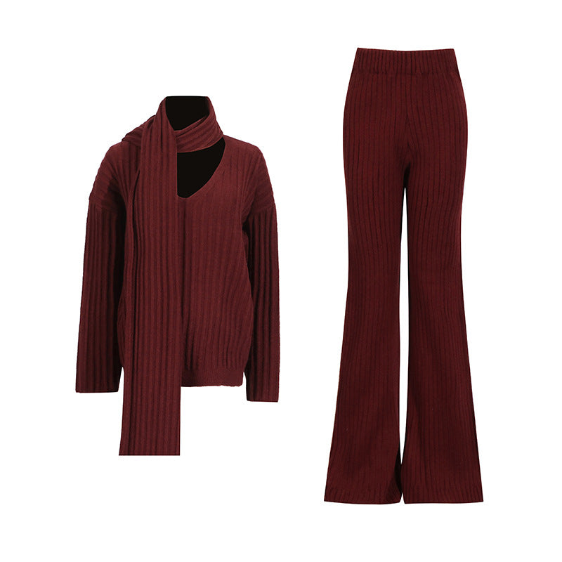 Winter Knitted Two Piece W/Scarf