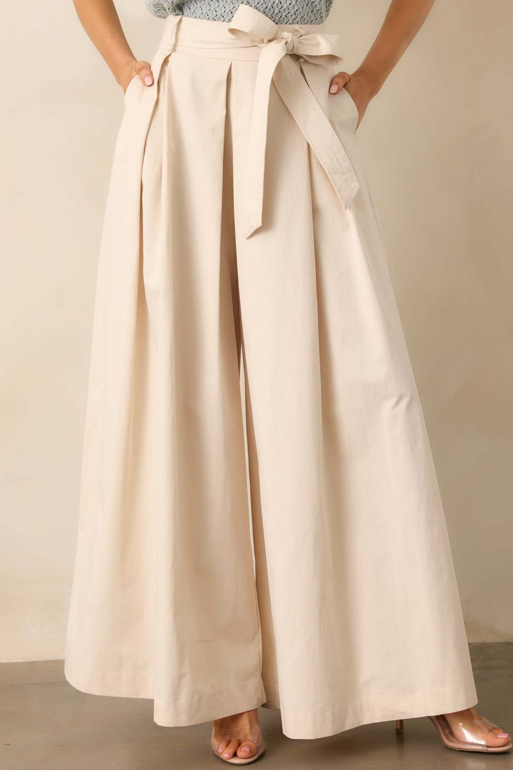 Horizon Pleated Belted Trousers