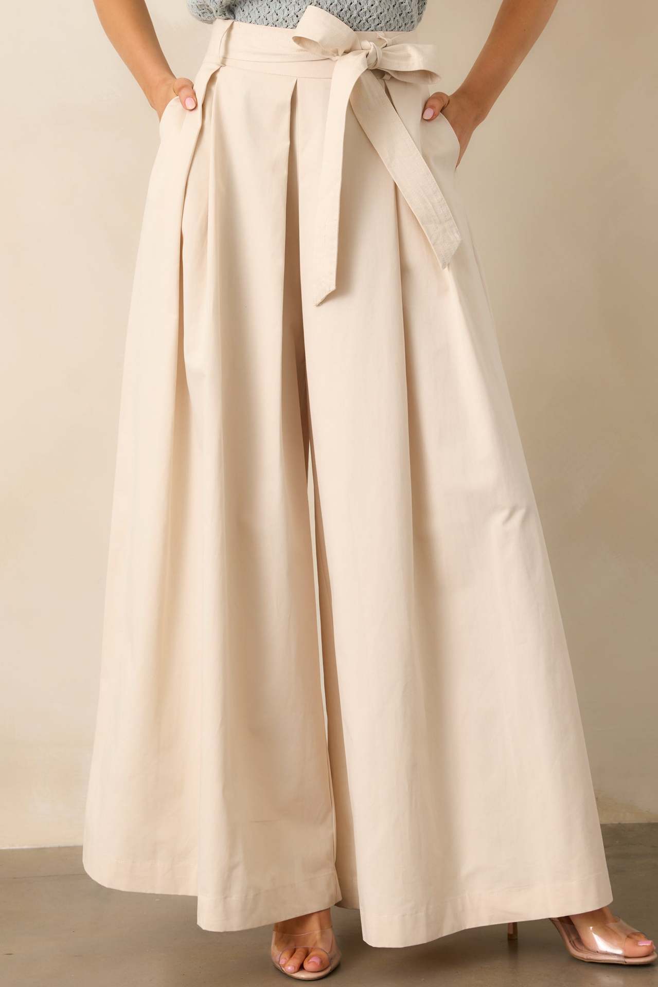 Horizon Pleated Belted Trousers