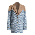 Audacious Spliced Raw Edge Blazer