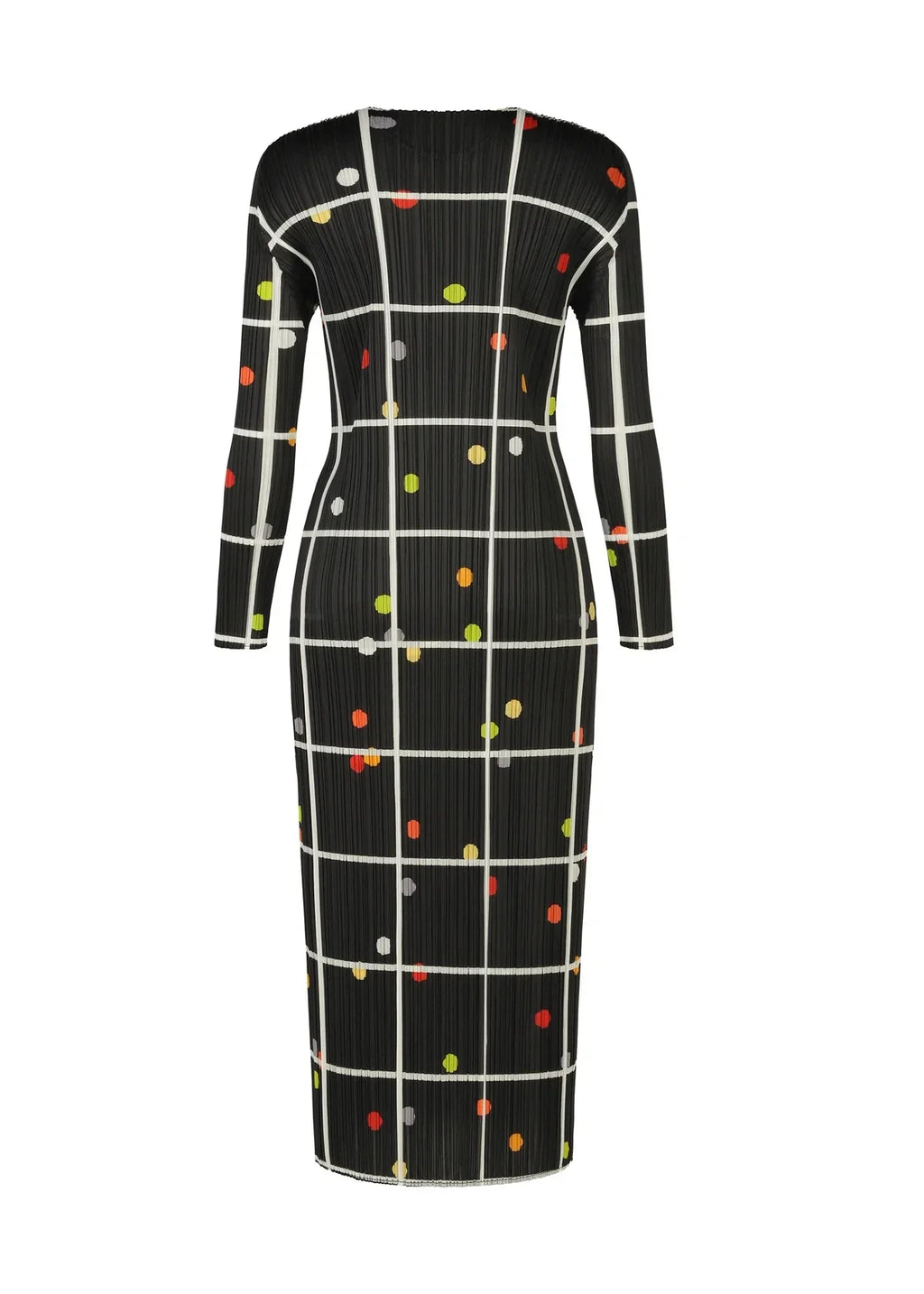 Vibrant Plaid Pleated Maxi Dress