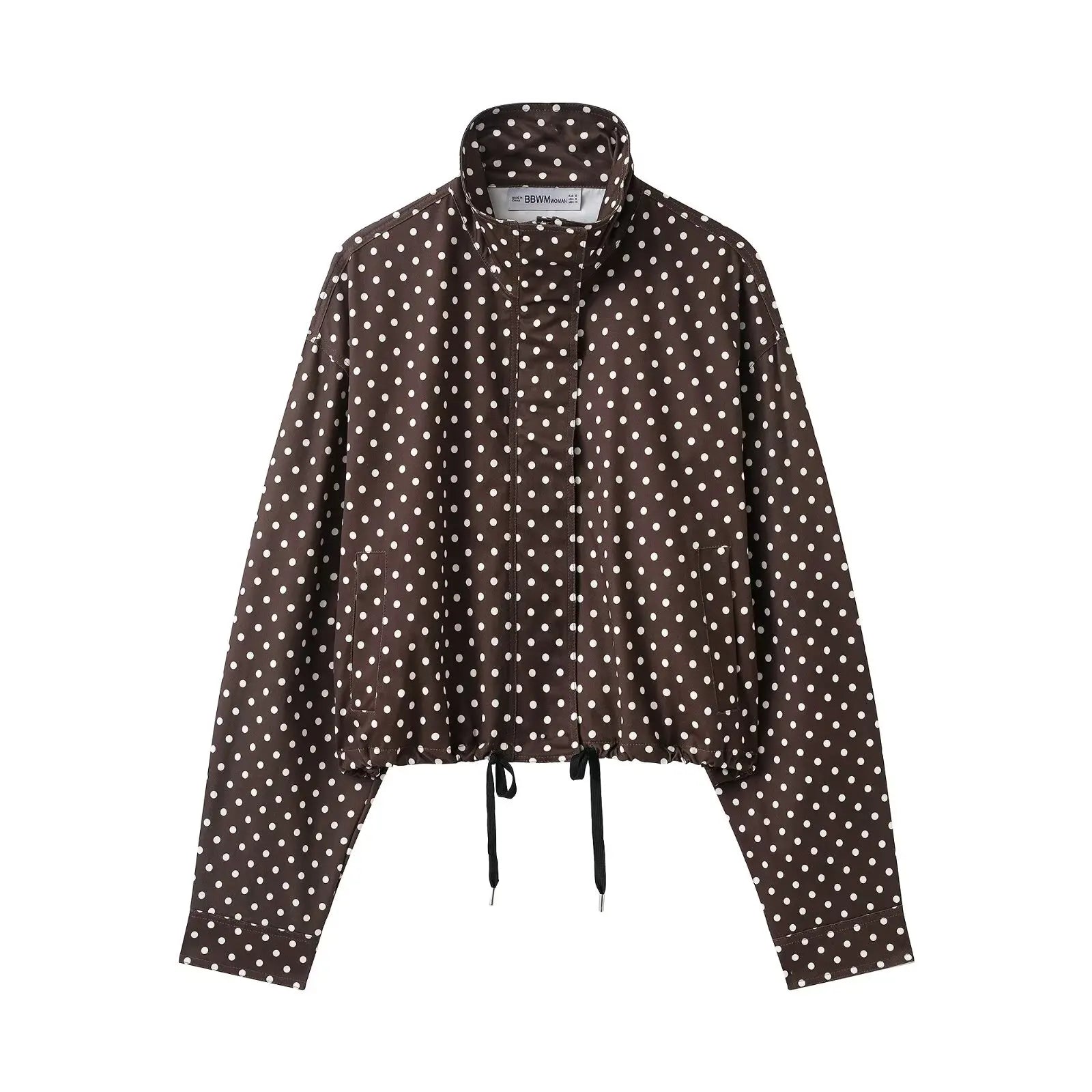 The Dotty High-Neck Cropped Windbreaker