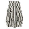 Unique Dot Striped A-Line Skirt