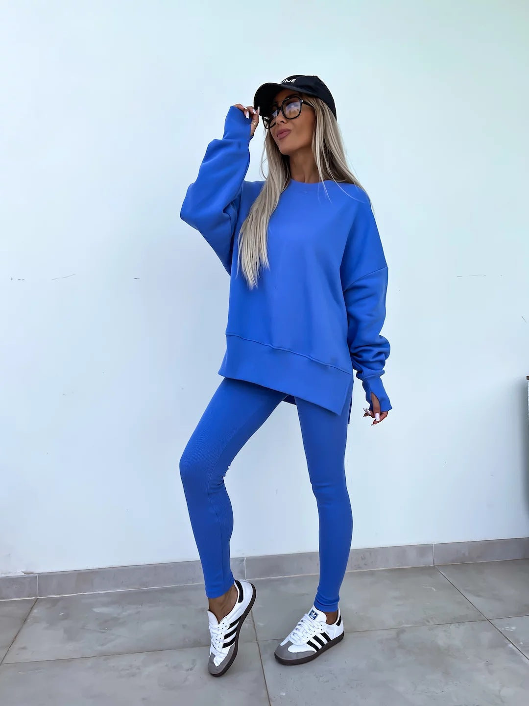 Loose Split Top & Fitted Trousers Set