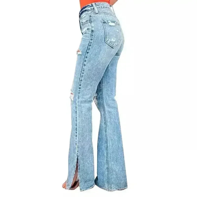 25 Edition – High Waist Slit Jeans