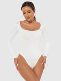 Perfect Full Size Scoop Neck Long Sleeve Bodysuit for Women