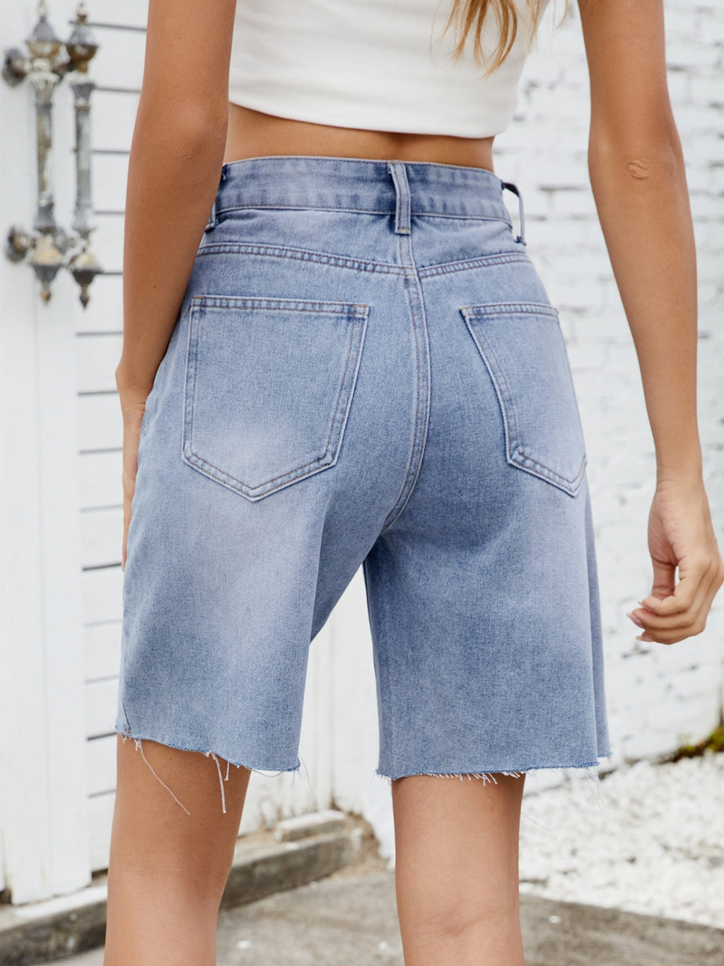 The 90s Slouch Denim Bermuda