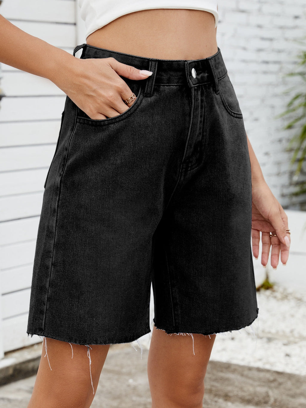 The 90s Slouch Denim Bermuda