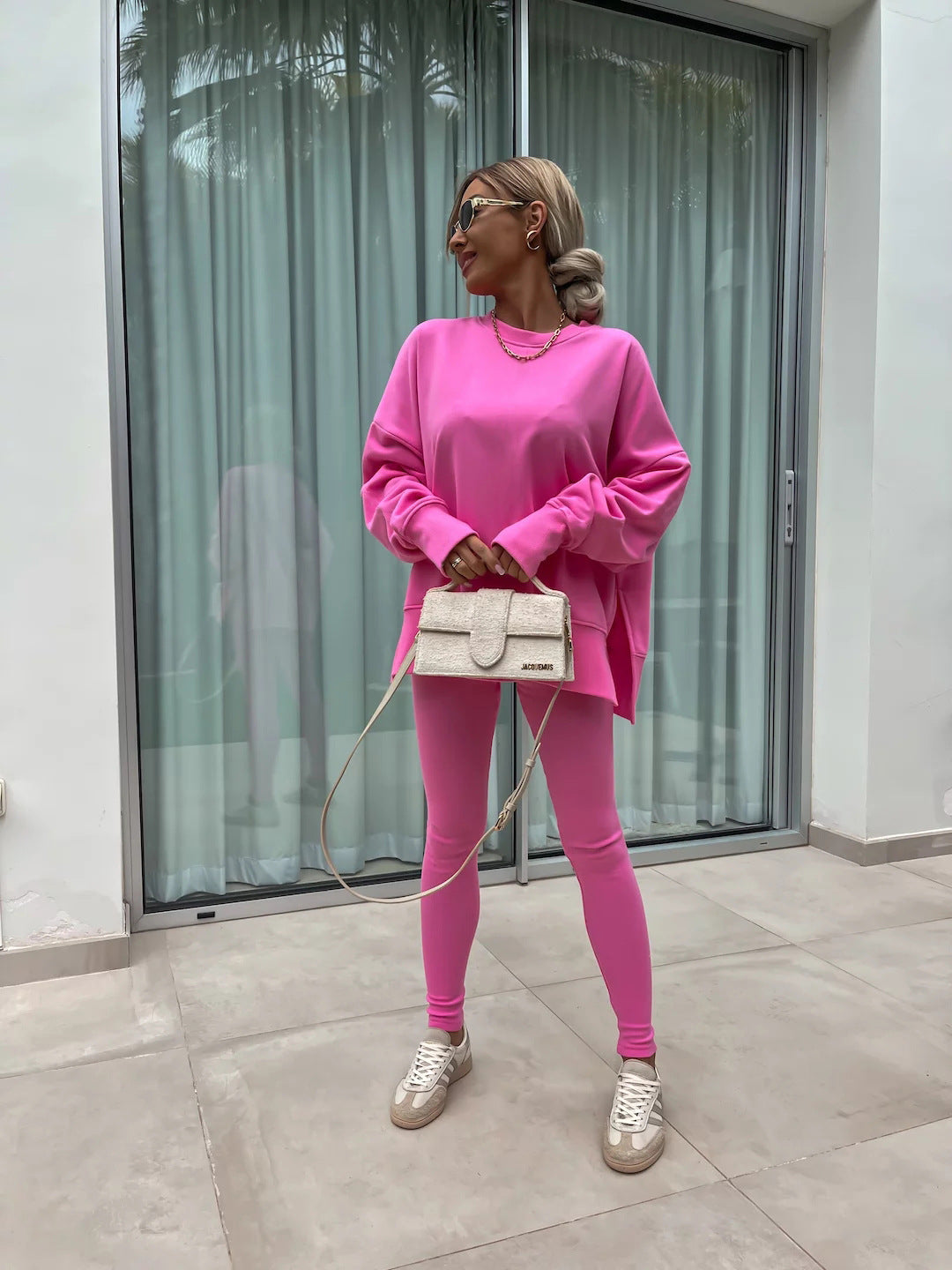 Loose Split Top & Fitted Trousers Set