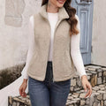 Plush Stand-Up Collar Zip Vest