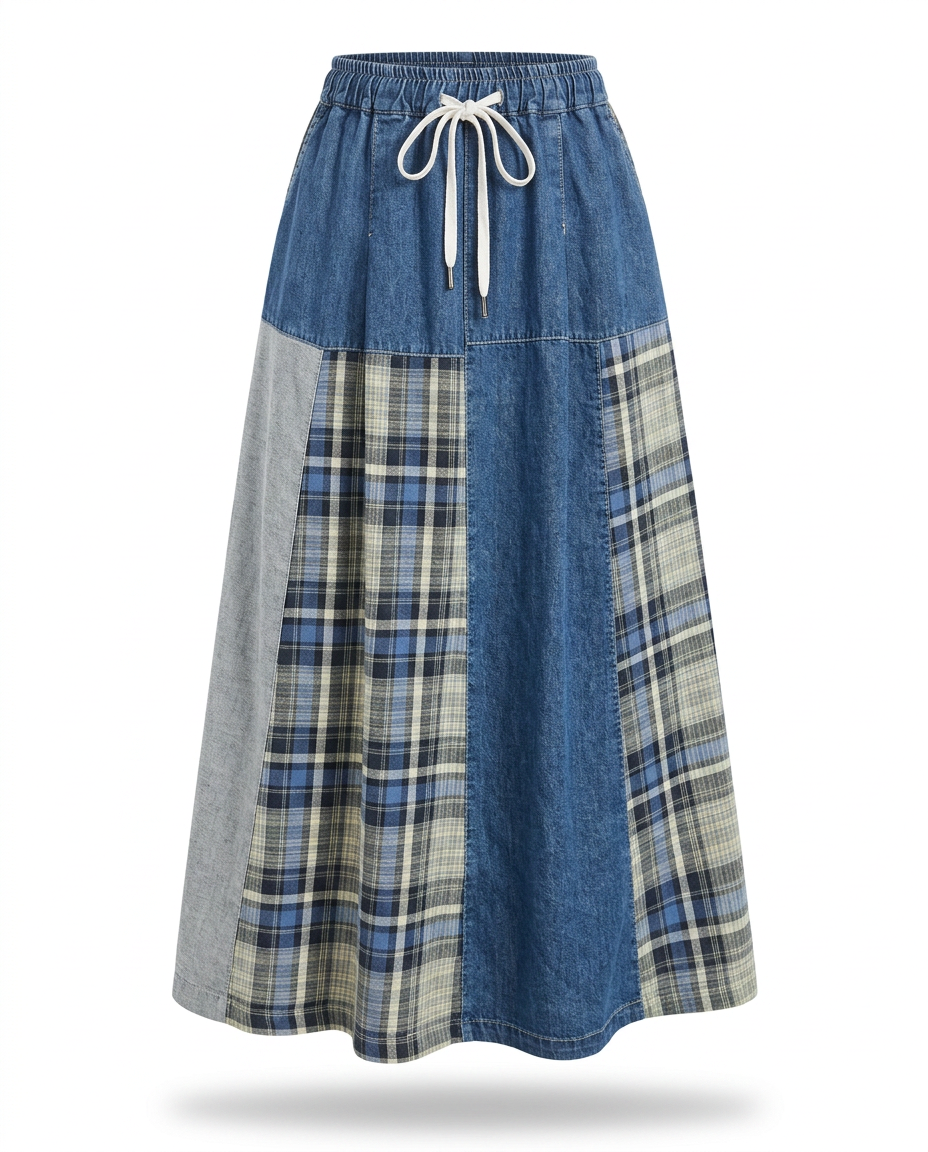 Unique Patchwork Wide Leg Trousers