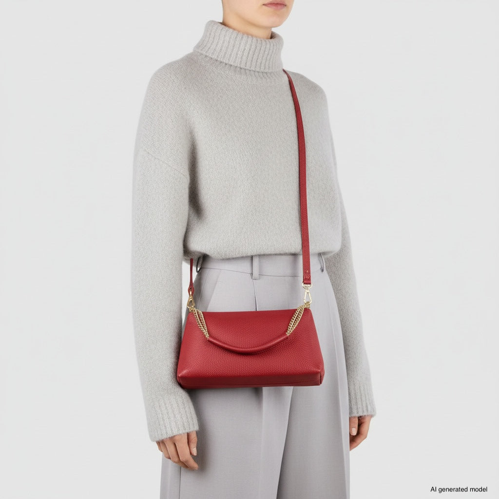 Milano Pebble Leather Shoulder Bag