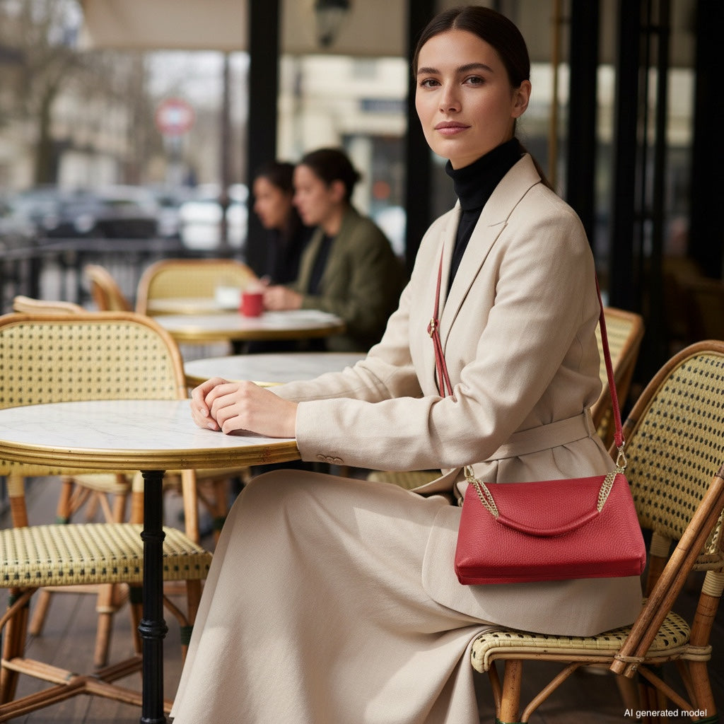 Milano Pebble Leather Shoulder Bag