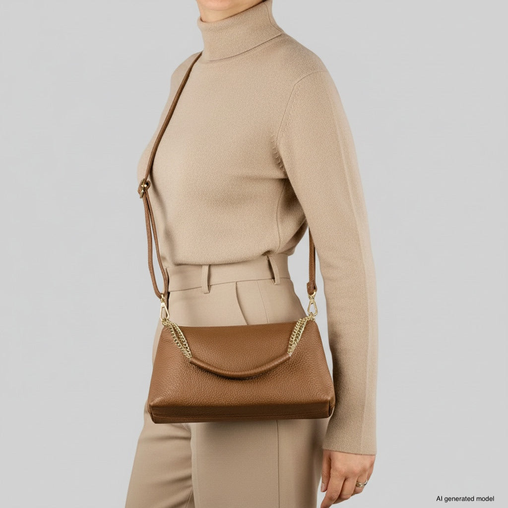 Milano Pebble Leather Shoulder Bag
