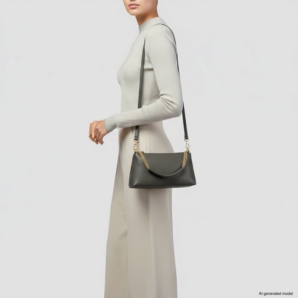 Milano Pebble Leather Shoulder Bag