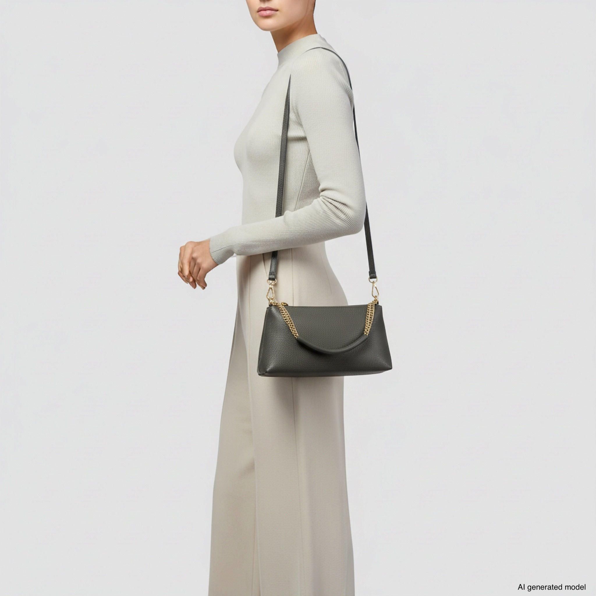 Milano Pebble Leather Shoulder Bag