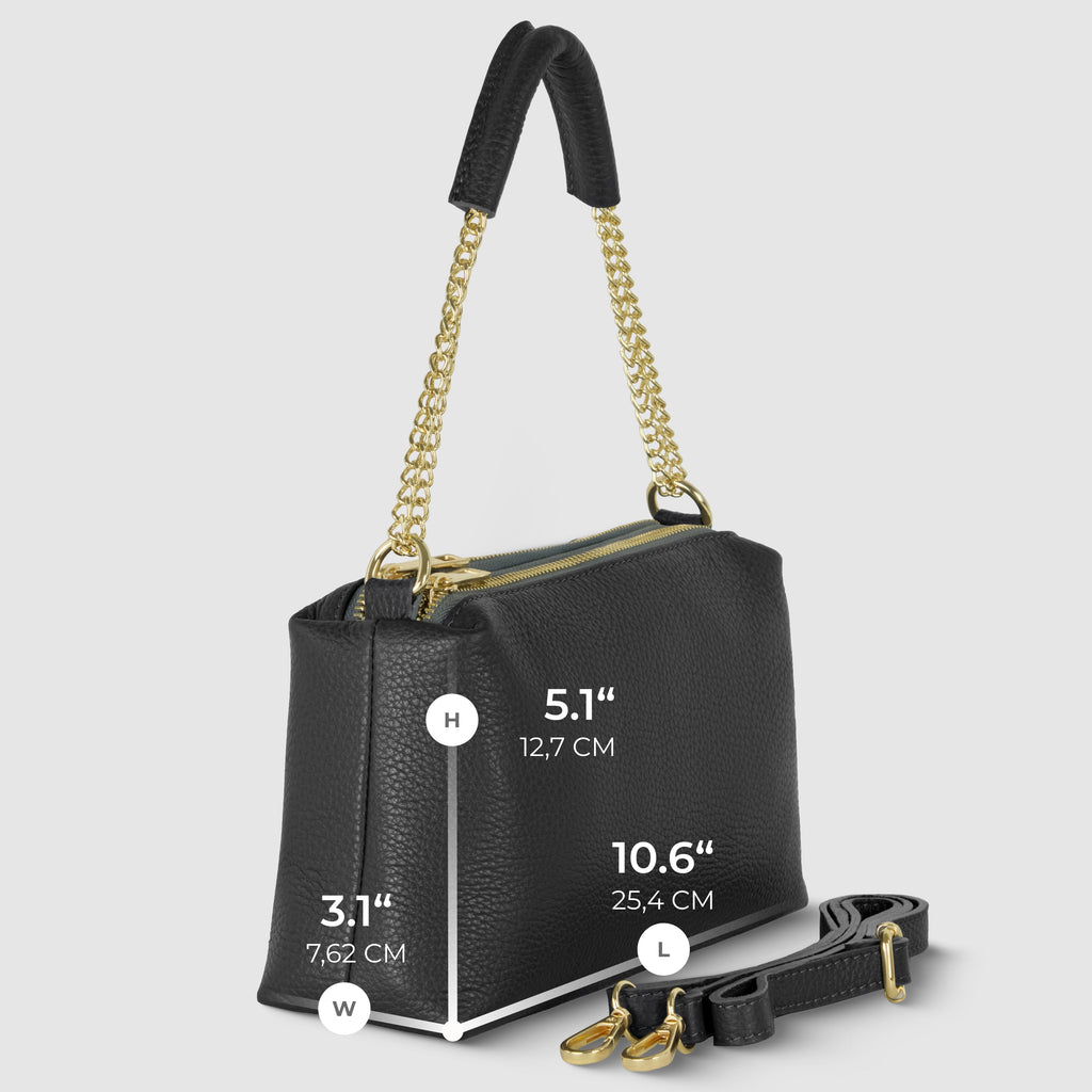 Milano Pebble Leather Shoulder Bag