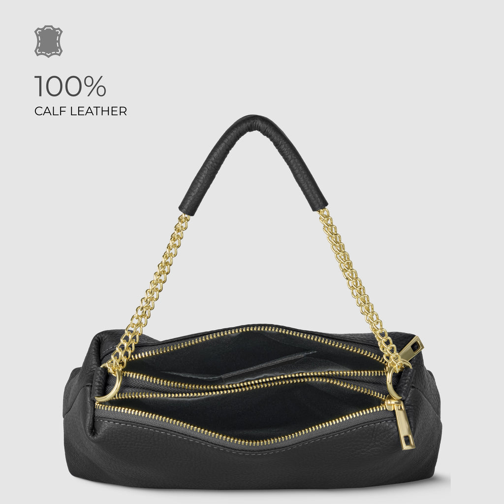 Milano Pebble Leather Shoulder Bag
