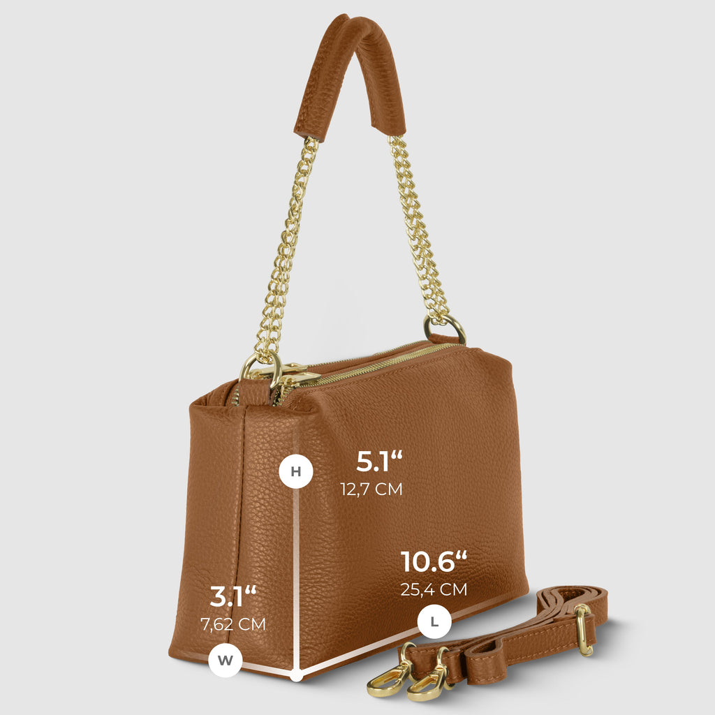 Milano Pebble Leather Shoulder Bag