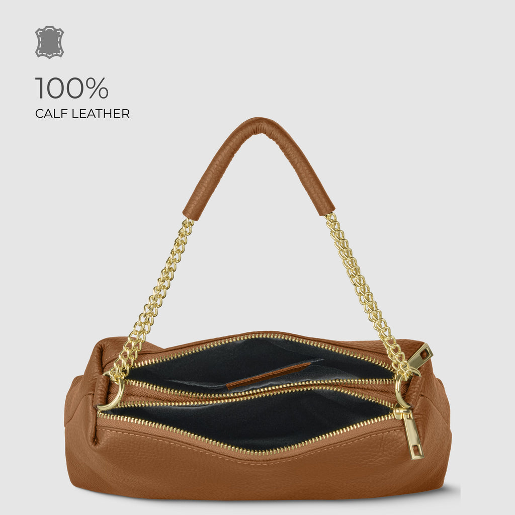 Milano Pebble Leather Shoulder Bag