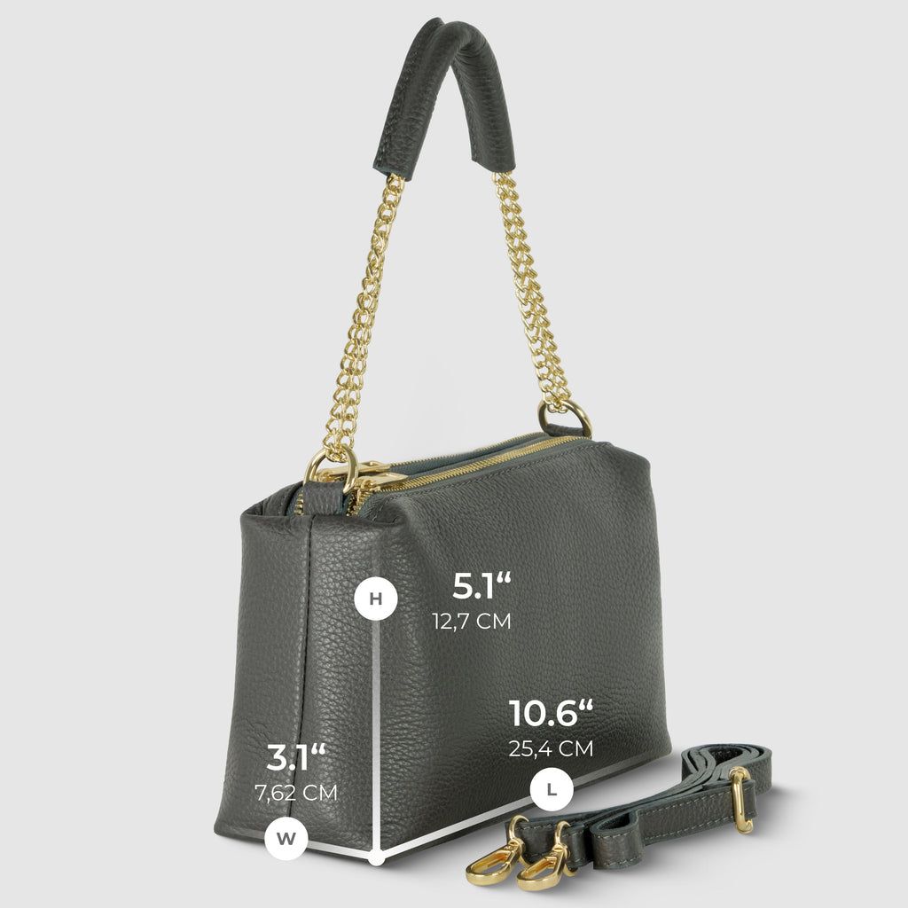 Milano Pebble Leather Shoulder Bag