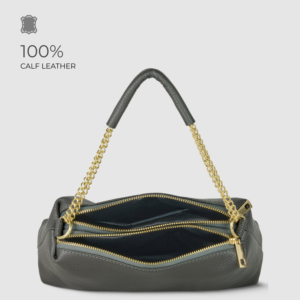 Milano Pebble Leather Shoulder Bag