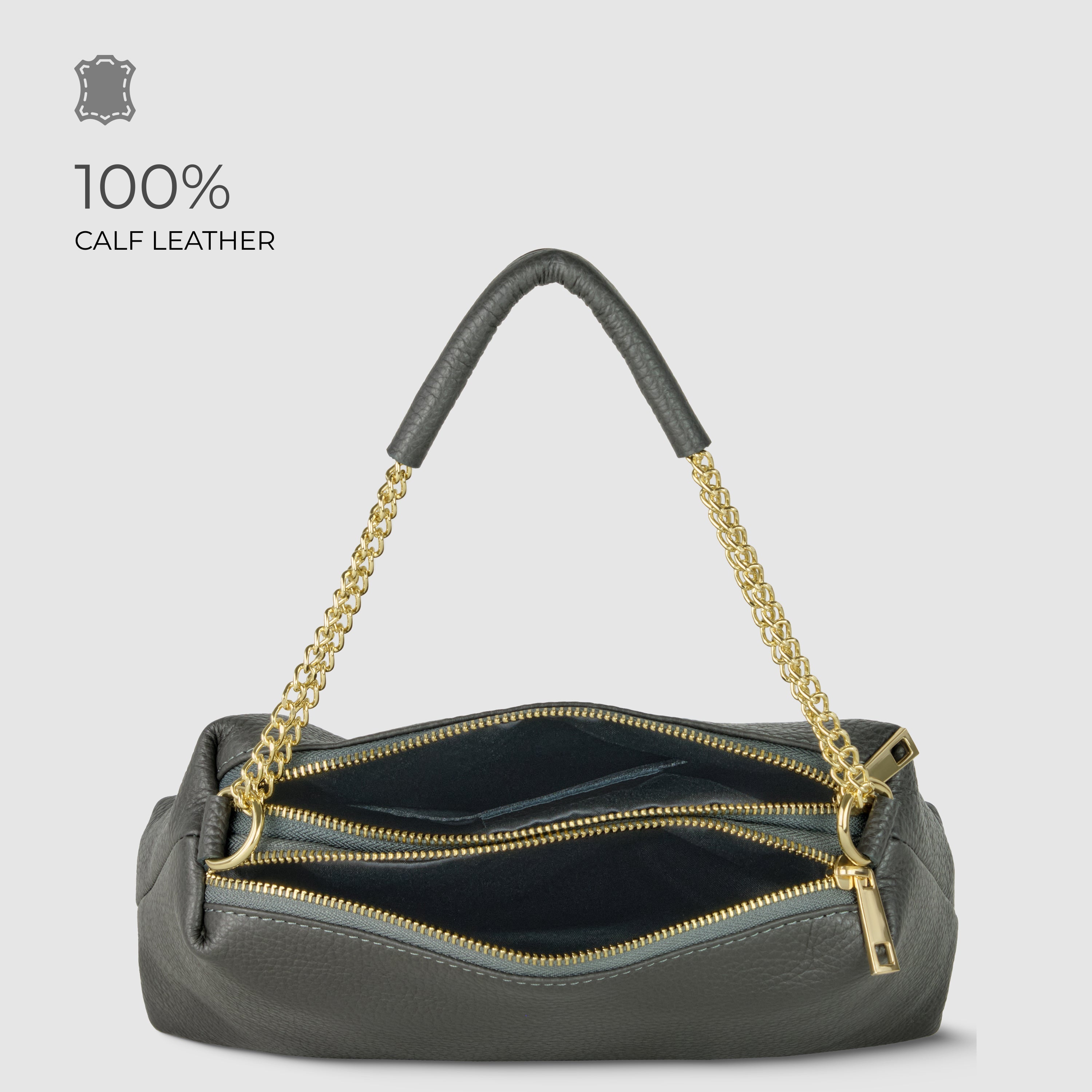 Milano Pebble Leather Shoulder Bag