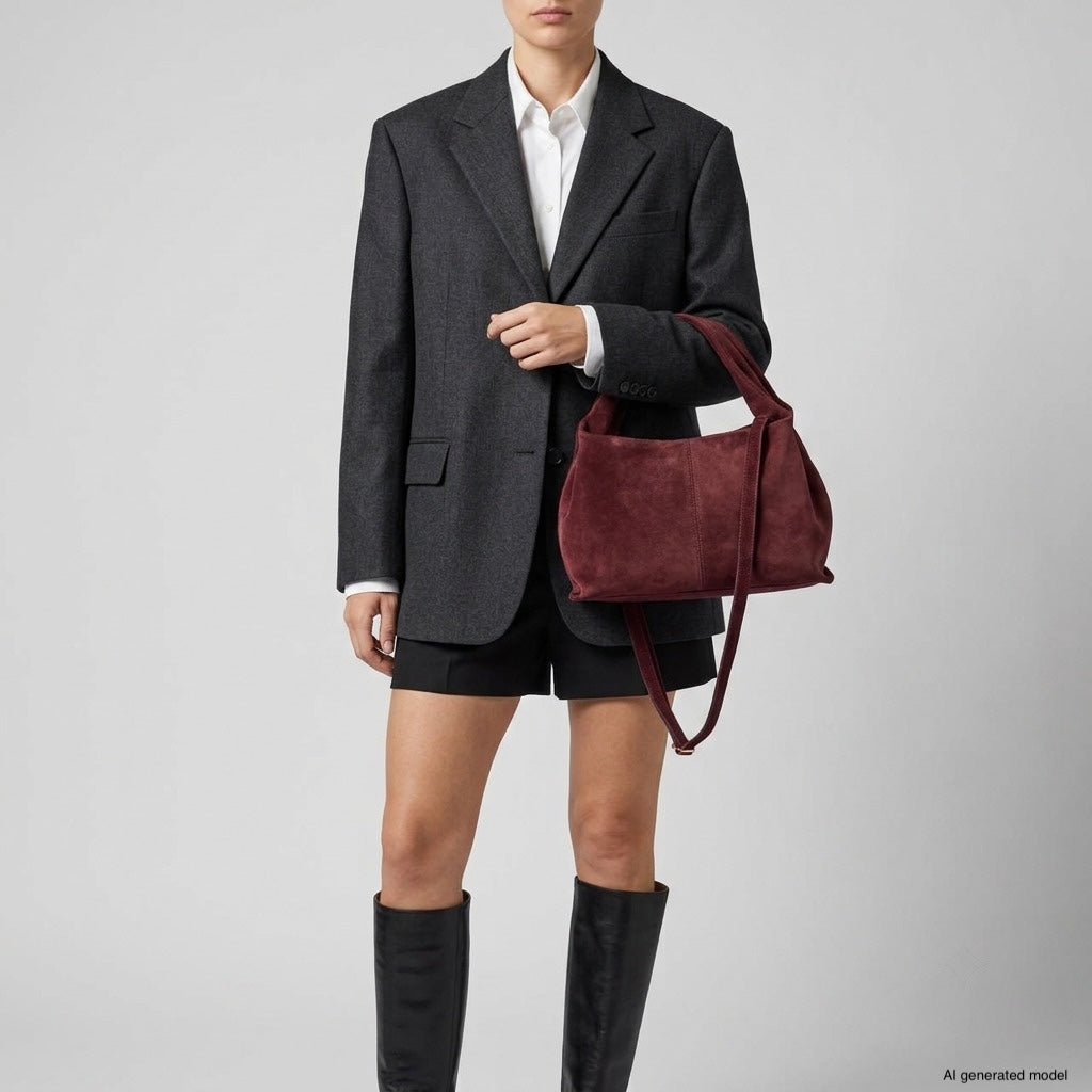 Ferrara Suede Shoulder Bag