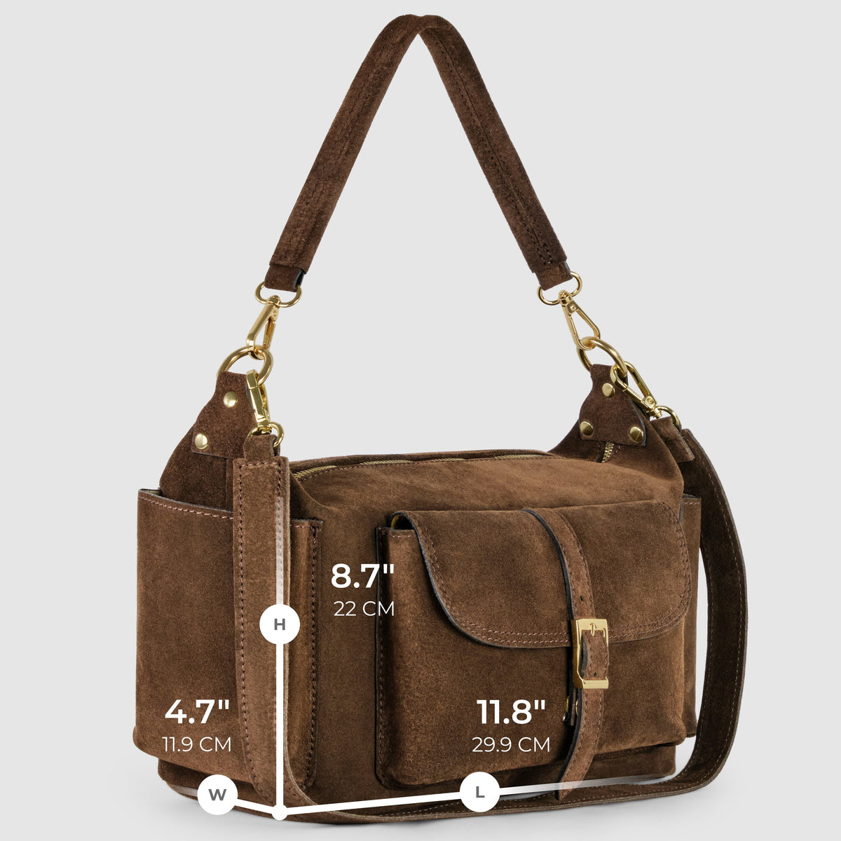Sondrio Suede Utility Bag