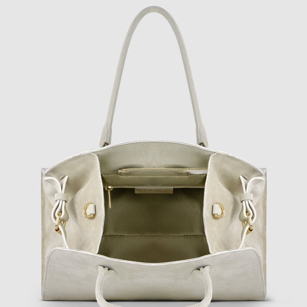Italian Genuine Suede Top-Handle Bag | Cuneo