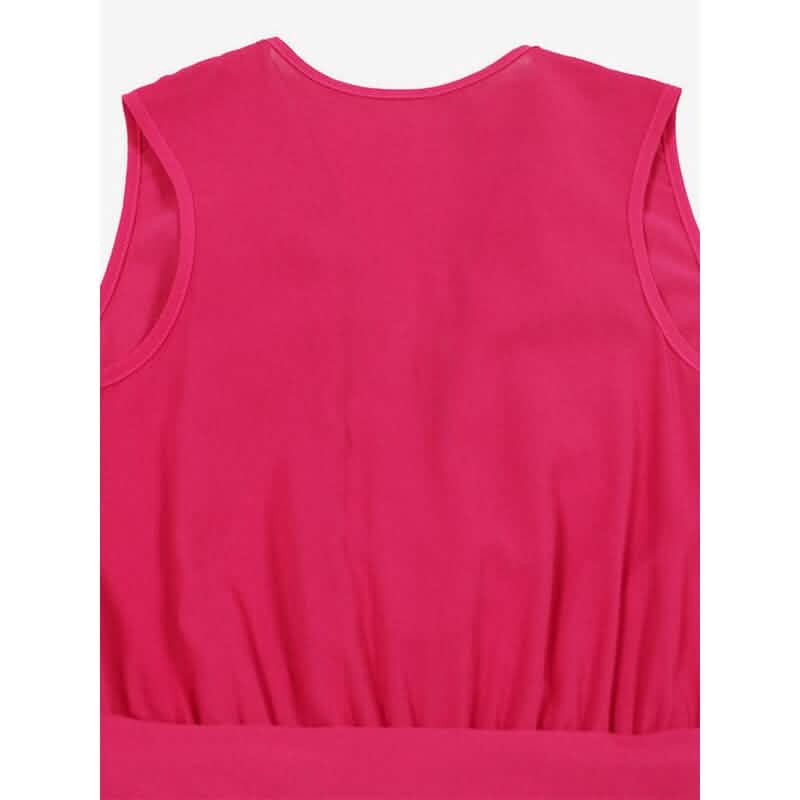 V-Neck Sleeveless Straight Jumpsuit