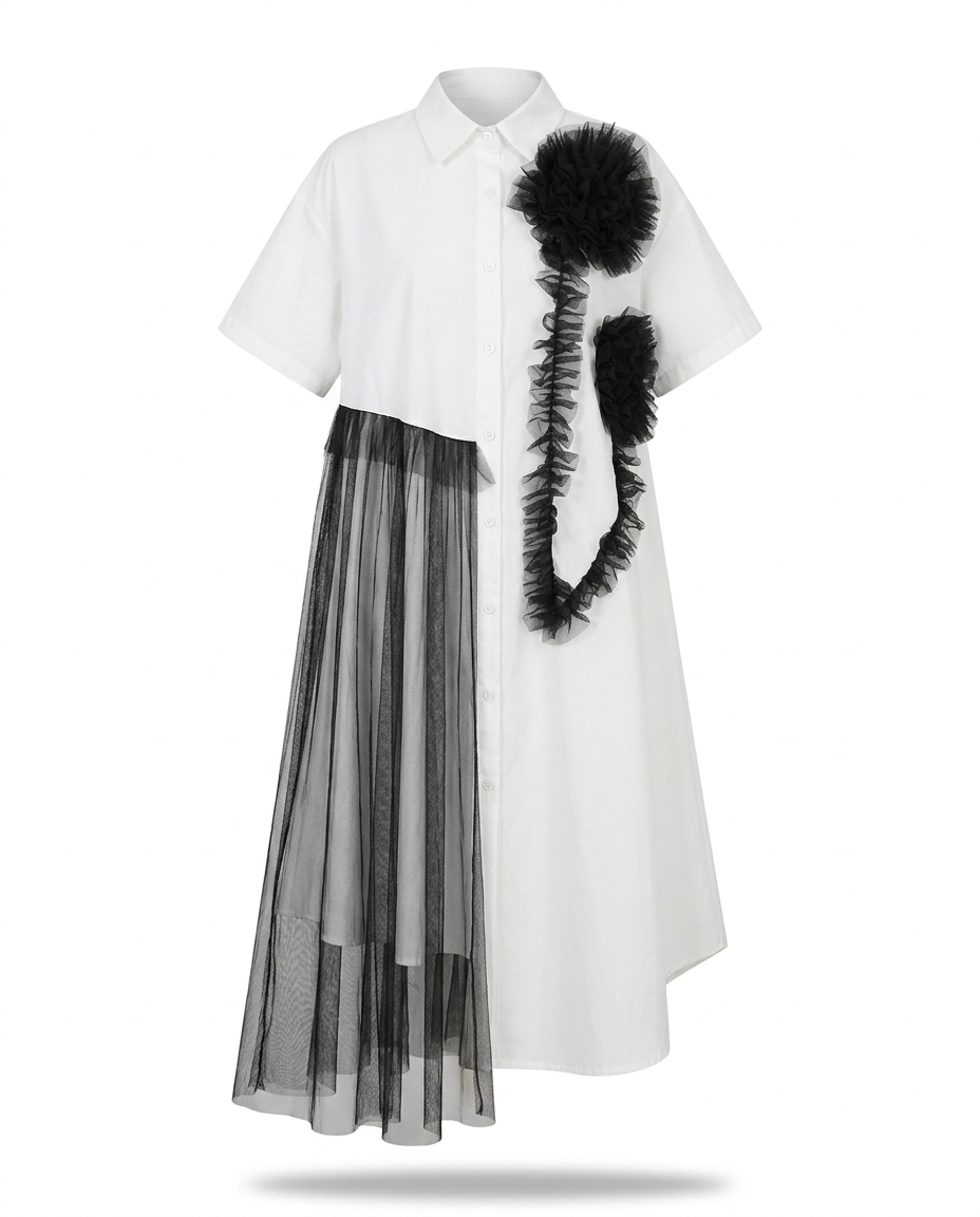 Mesh Layered Maxi Dress